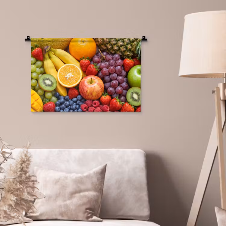 Eten - Fruit - Vers - Kleurrijk - Voeding Wandkleed katoen klein -sfeer4