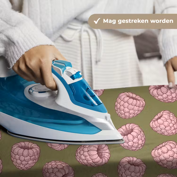 Eten - Patroon - Illustratie - Roze - Groen Wandkleed katoen klein -sfeer9