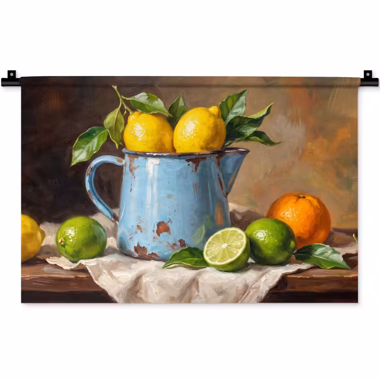 Wall Hanging - Food - Still Life - Classical - Eten - Stilleven - Klassiek Wandkleed katoen klein