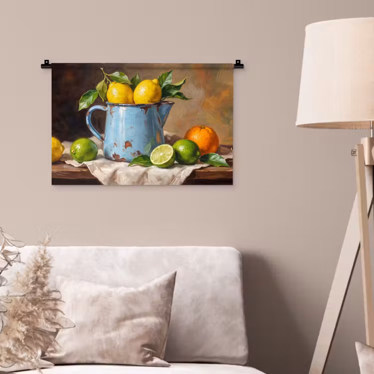 Wall Hanging - Food - Still Life - Classical - Eten - Stilleven - Klassiek Wandkleed katoen klein