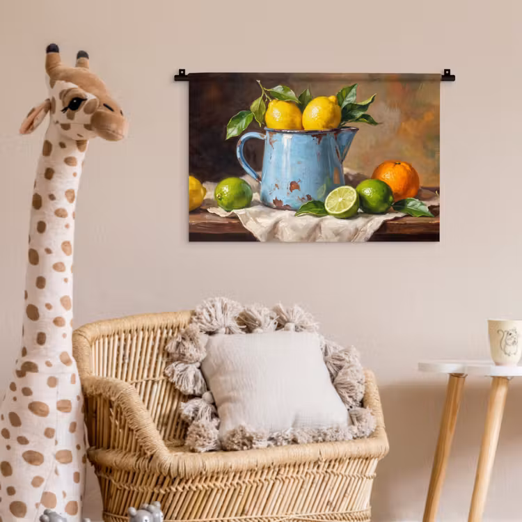 Wall Hanging - Food - Still Life - Classical - Eten - Stilleven - Klassiek Wandkleed katoen klein