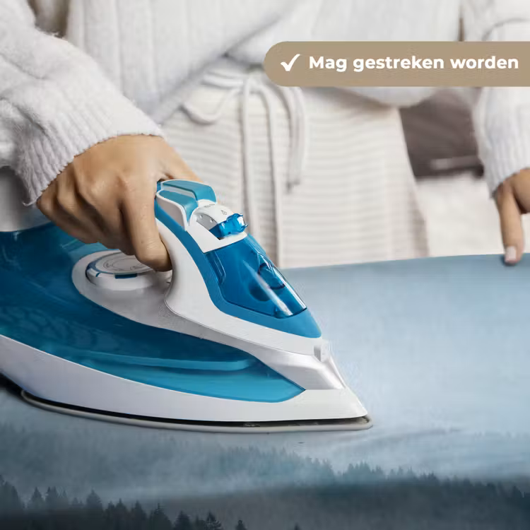 Bos - Mist - Vogels - Natuur - Groen Wandkleed katoen klein -sfeer9