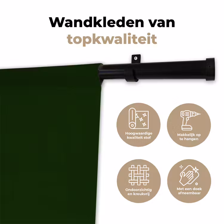 Forest - Green - Groen Wandkleed katoen klein 269 -sfeer2