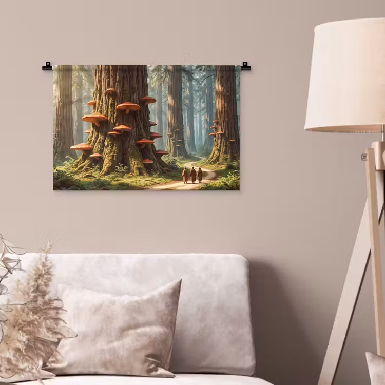 Wall Hanging - Forest - Trees - Nature - Bos - Bomen - Natuur Wandkleed katoen klein