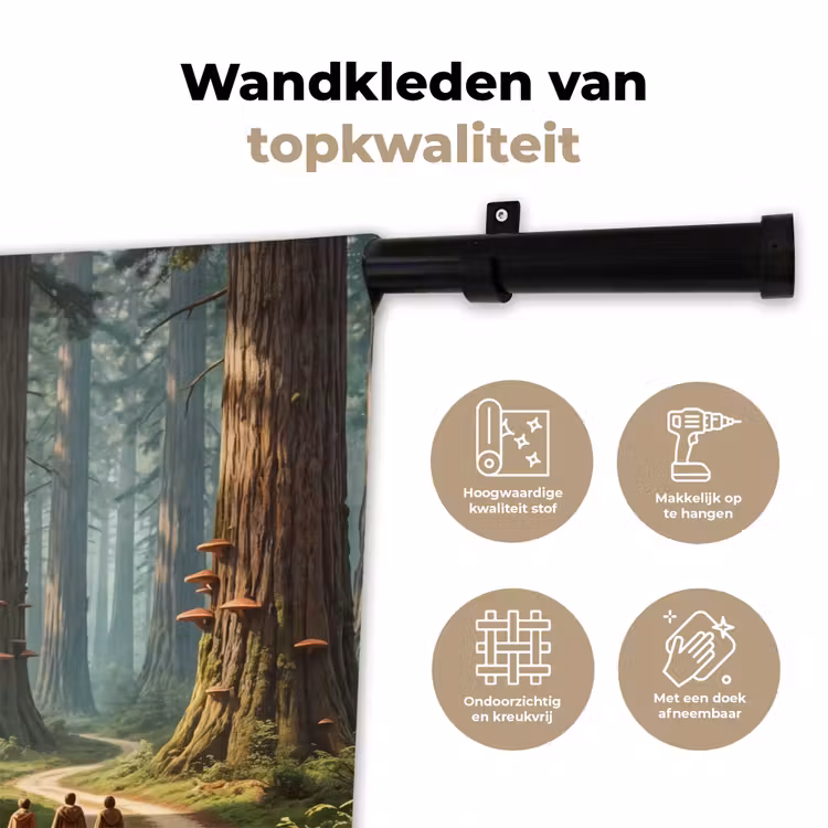 Wall Hanging - Forest - Trees - Nature - Bos - Bomen - Natuur Wandkleed katoen klein