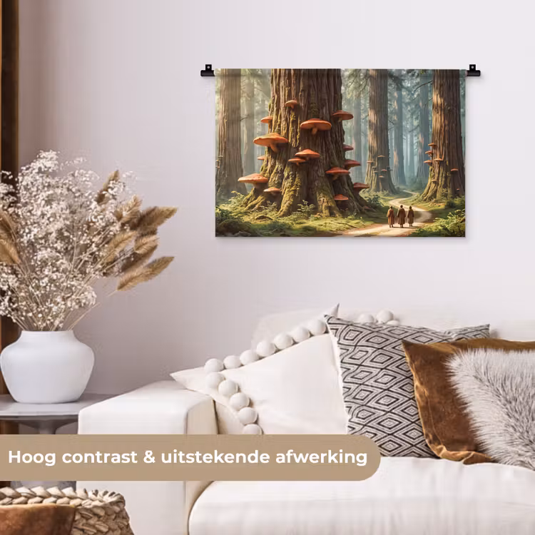Wall Hanging - Forest - Trees - Nature - Bos - Bomen - Natuur Wandkleed katoen klein
