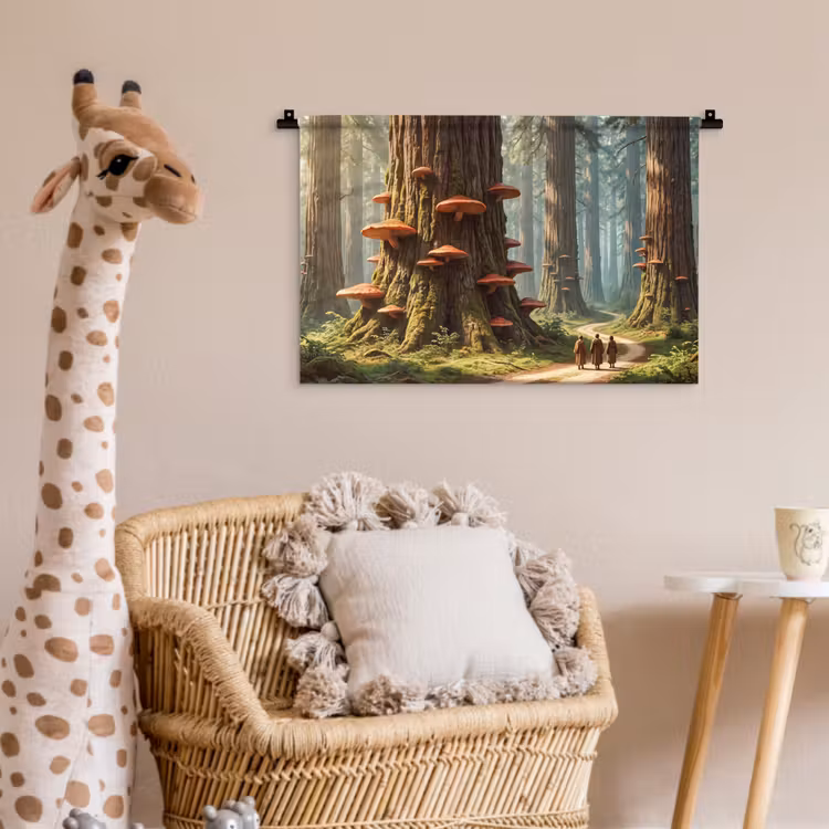 Wall Hanging - Forest - Trees - Nature - Bos - Bomen - Natuur Wandkleed katoen klein