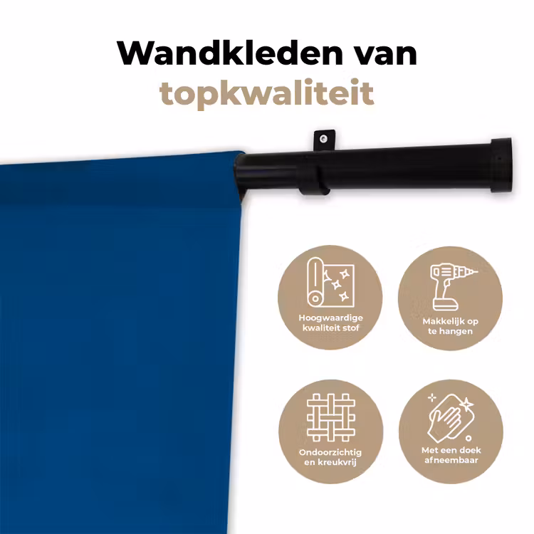 Free - Groove - Blauw Wandkleed katoen klein 269 -sfeer2