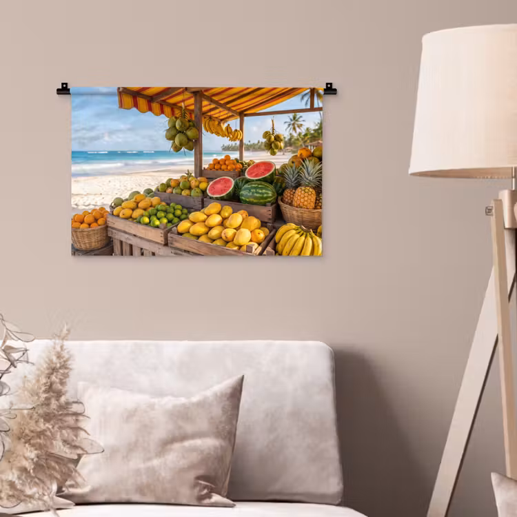 Wall Hanging - Fruit - Beach - Tropical - Fruit - Strand - Tropisch Wandkleed katoen klein
