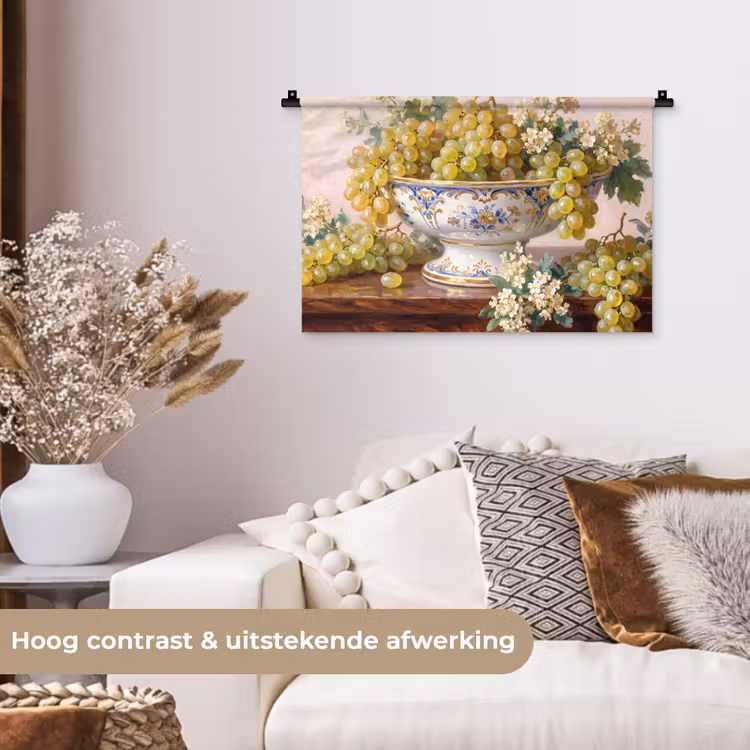 Wall Hanging - Fruit - Still Life - Classical - Fruit - Stilleven - Klassiek Wandkleed katoen klein