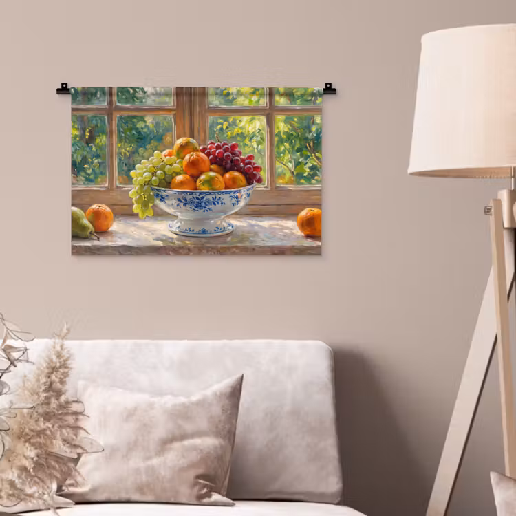 Wall Hanging - Fruit - Windowsill - Nature - Fruit - Vensterbank - Natuur Wandkleed katoen klein