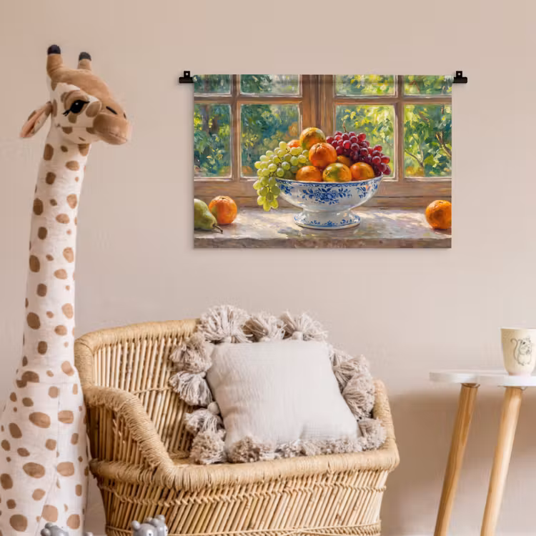 Wall Hanging - Fruit - Windowsill - Nature - Fruit - Vensterbank - Natuur Wandkleed katoen klein