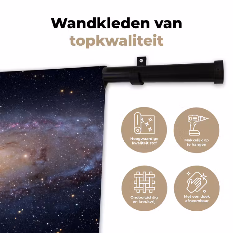 Wall Hanging - Galaxy - Space - Cosmos - Sterrenstelsel - Ruimte - Kosmos Wandkleed katoen klein