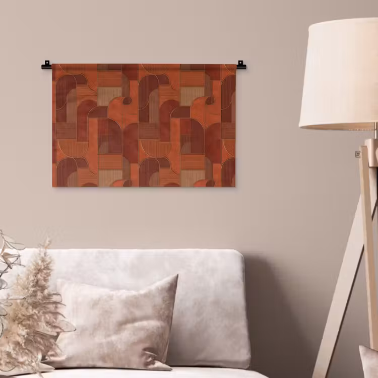 Geometrisch - Abstract - Textuur - Bruin Wandkleed katoen klein 269 -sfeer4