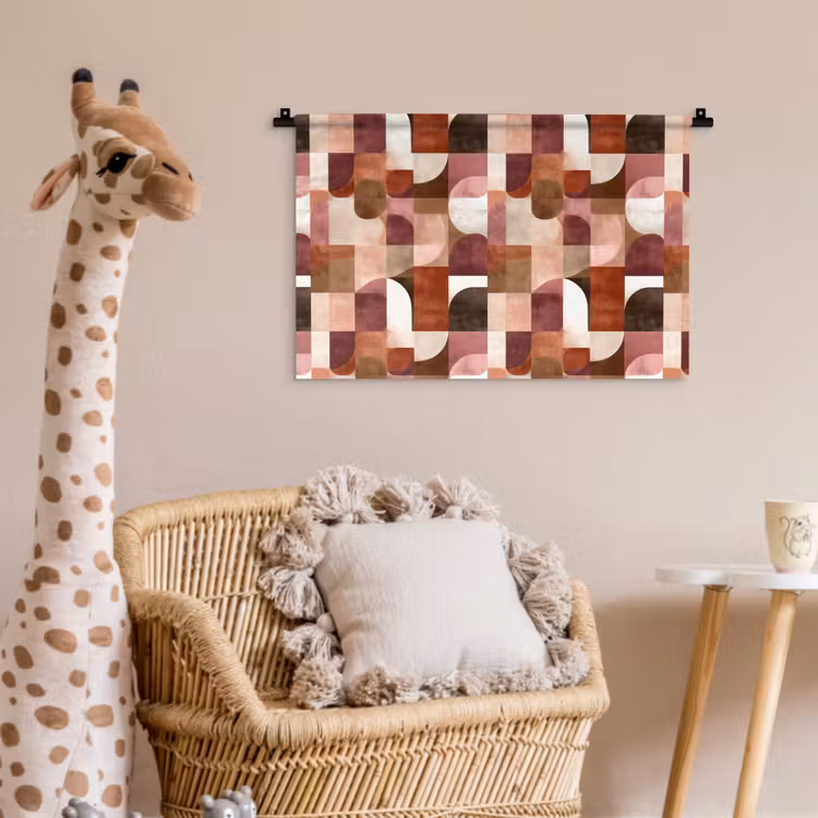 Geometrie - Modern - Retro Wandkleed katoen klein 269 -wsfeer5_kind