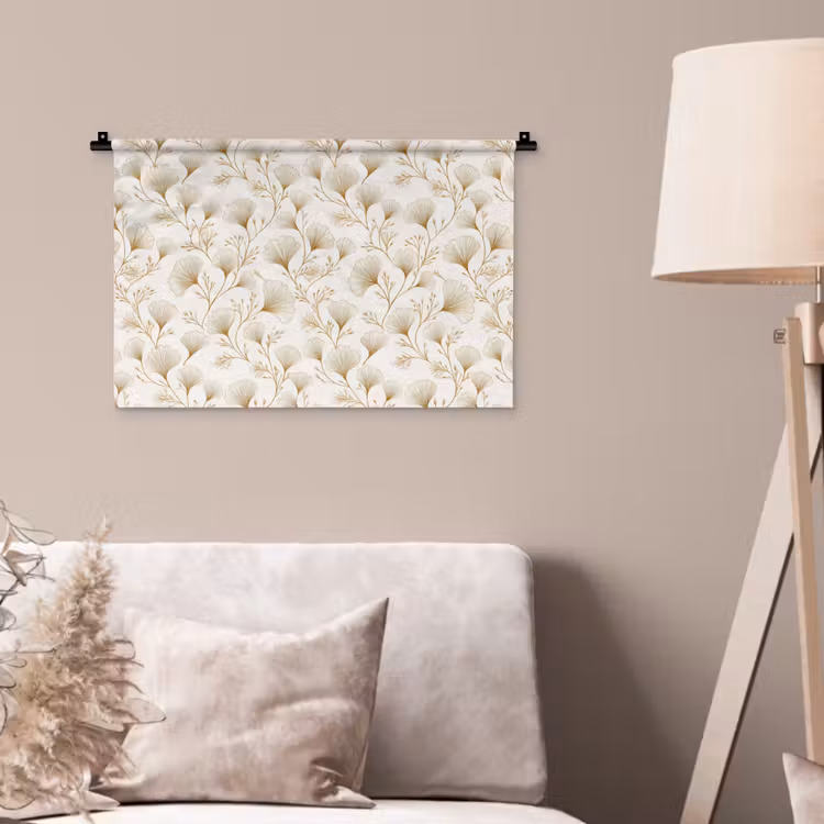 Ginkgo - Takken - Goud Wandkleed katoen klein 269 -sfeer4
