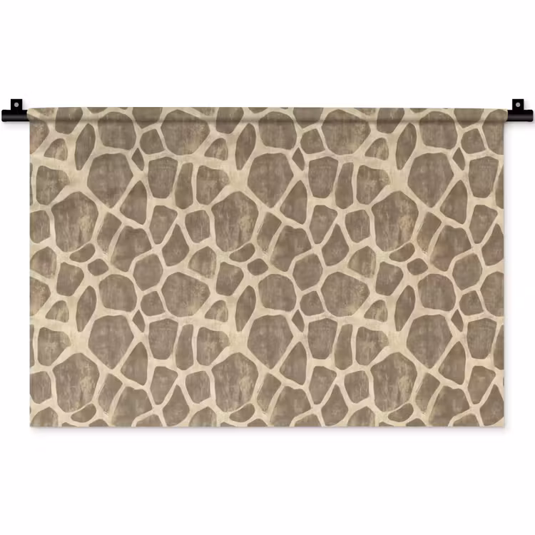 Giraf - Patroon - Beige - Bruin Wandkleed katoen klein 269 -zz3d
