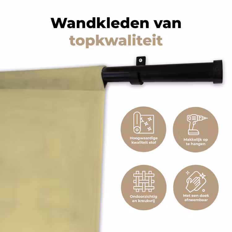 Golden - Clover - Geel Wandkleed katoen klein 269 -sfeer2