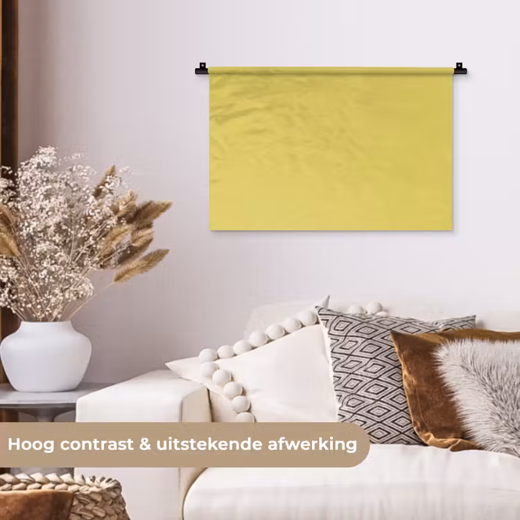 Golden - Ochre - Geel Wandkleed katoen klein 269 -sfeer1