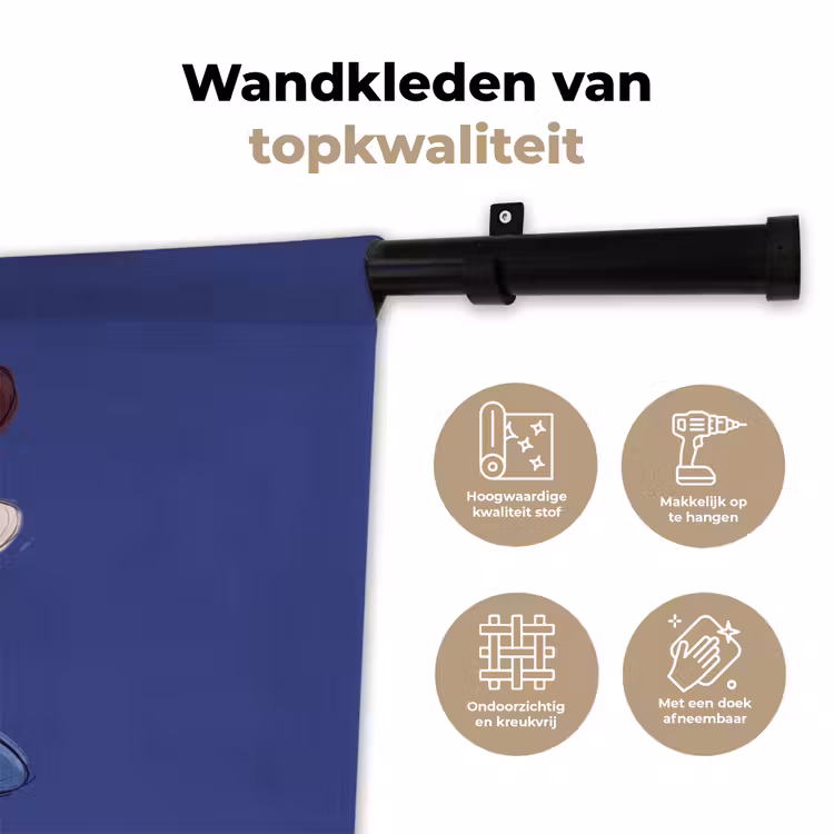 Hoeden - Gestapeld - Mode - Kleurrijk - Illustratie Wandkleed katoen klein -sfeer2