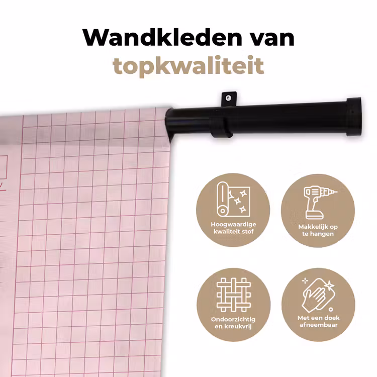 Humor - Drank - Tekst - Roze Wandkleed katoen klein -sfeer2