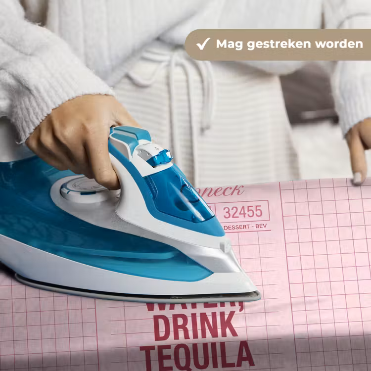 Humor - Drank - Tekst - Roze Wandkleed katoen klein -sfeer9