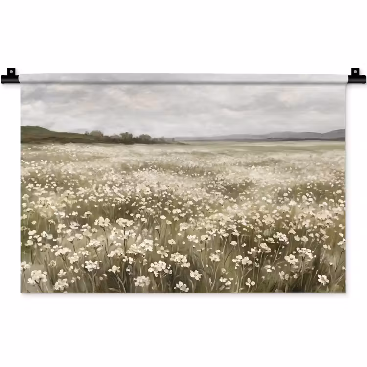 Illustratie - Landschap - Wit Wandkleed katoen klein -zz3d