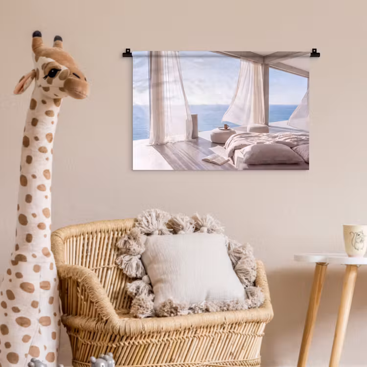 Interieur - Zeezicht - Modern - Rust - Beige Wandkleed katoen klein -wsfeer5_kind