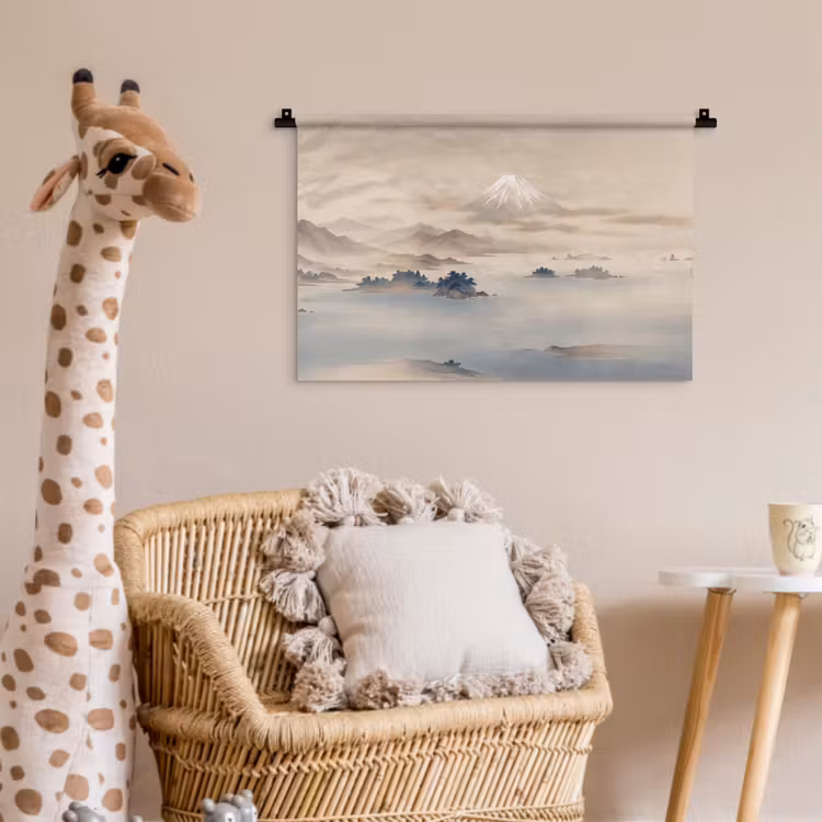 Japans - Landschap - Beige Wandkleed katoen klein -wsfeer5_kind