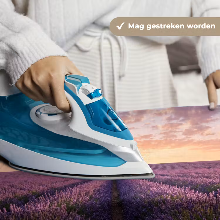 Landschap - Lavendelveld - Paars Wandkleed katoen klein -sfeer9