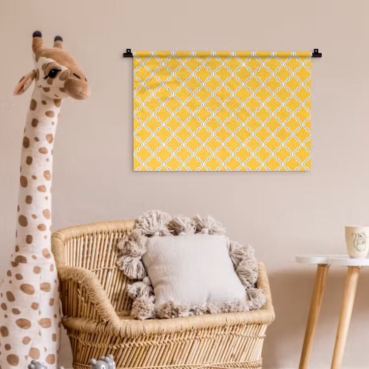 Lantaarn - Arabesk - Elegant - Geel Wandkleed katoen klein 269 -wsfeer5_kind