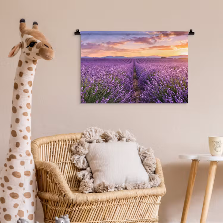 Lavendel - Veld - Natuur - Paars Wandkleed katoen klein -wsfeer5_kind