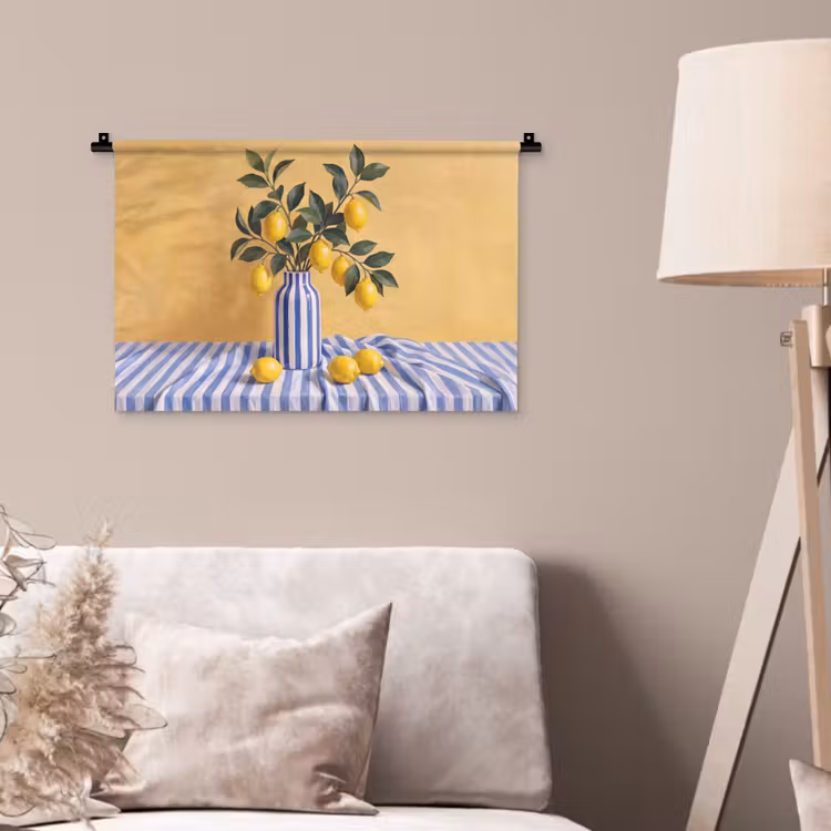 Wall Hanging - Lemon - Still Life - Modern - Citroen - Stilleven - Modern Wandkleed katoen klein