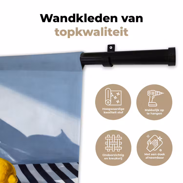Wall Hanging - Lemons - Fruit - Yellow - Citroenen - Fruit - Geel Wandkleed katoen klein