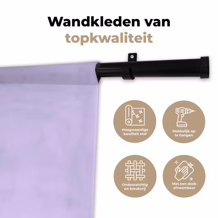 Light - Orchid - Paars Wandkleed katoen klein 269 -sfeer2