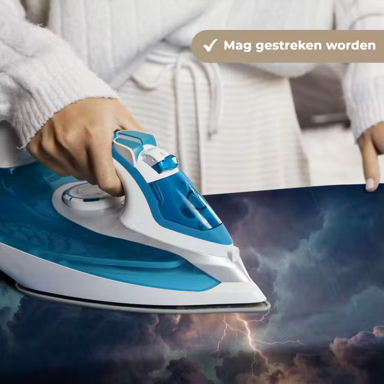 Bliksem - Storm - Natuur - Donker Wandkleed katoen klein -sfeer9