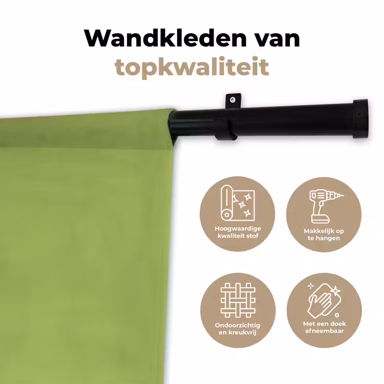 Lime - Glow - Groen Wandkleed katoen klein 269 -sfeer2