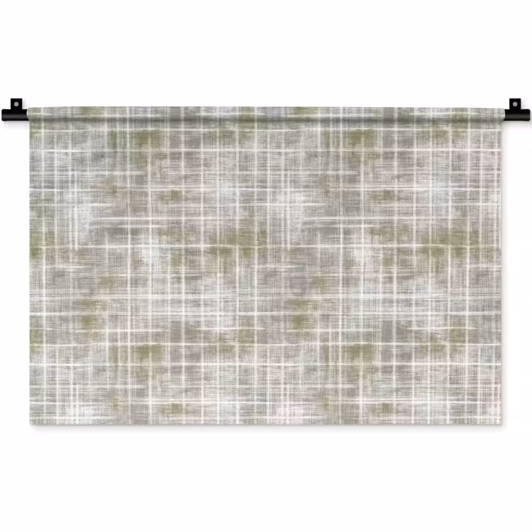 Linnen - Patroon - Groen Wandkleed katoen klein 269 -zz3d