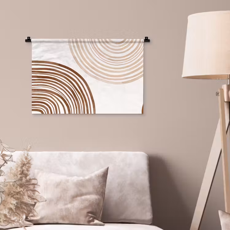 Wall Hanging - Lines - Minimalist - Art - Lijnen - Minimalistisch - Kunst Wandkleed katoen klein