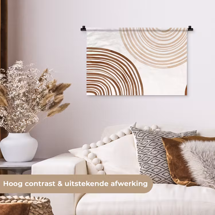 Wall Hanging - Lines - Minimalist - Art - Lijnen - Minimalistisch - Kunst Wandkleed katoen klein