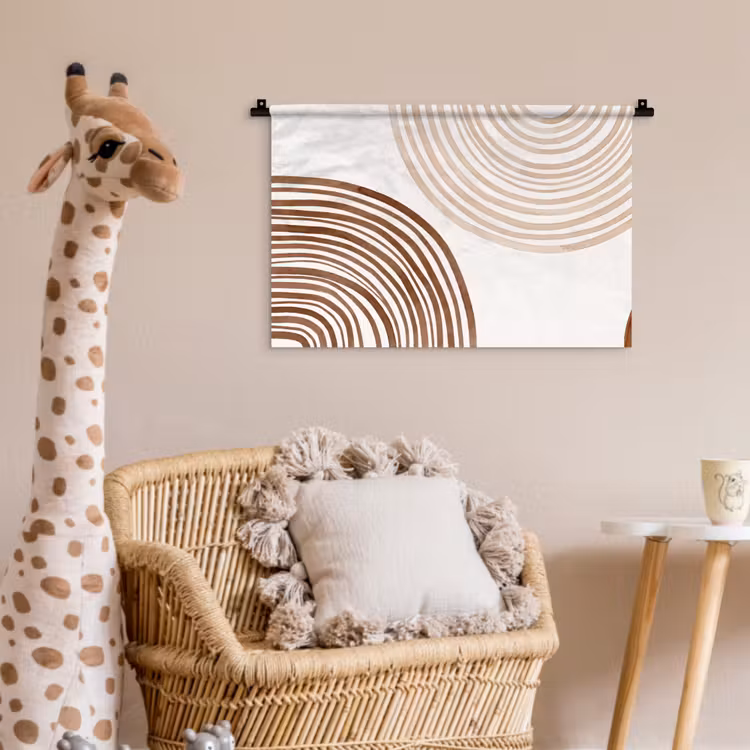 Wall Hanging - Lines - Minimalist - Art - Lijnen - Minimalistisch - Kunst Wandkleed katoen klein