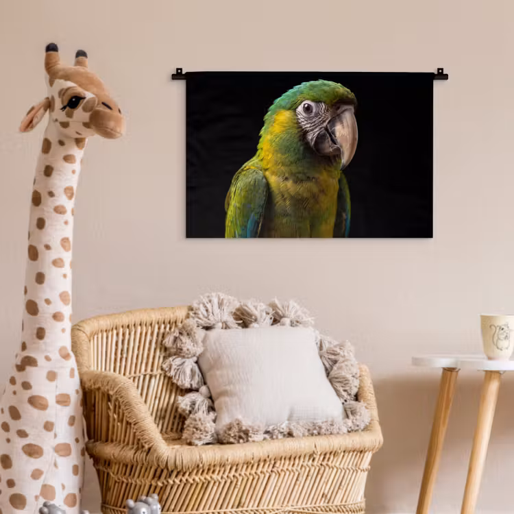 Ara - Portret - Groen Wandkleed katoen klein -wsfeer5_kind