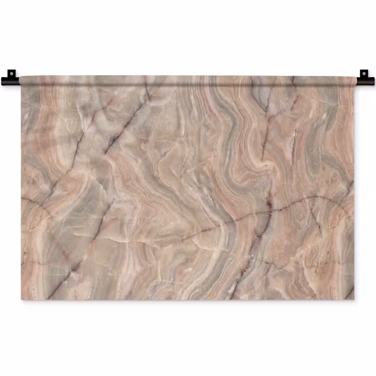 Marmer - Patroon - Abstract - Beige - Groen Wandkleed katoen klein -zz3d