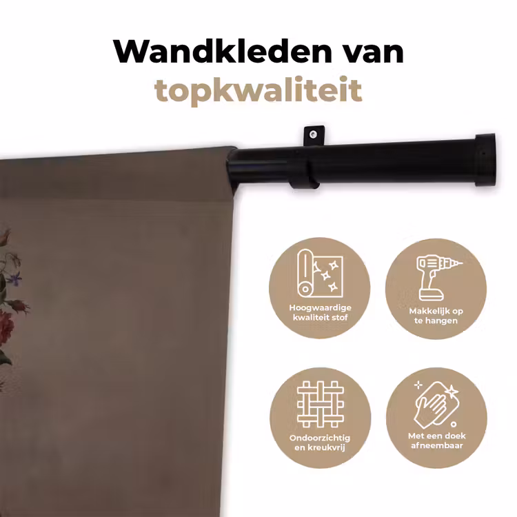 Meesterwerk - Modern - Kleurrijk Wandkleed katoen klein -sfeer2