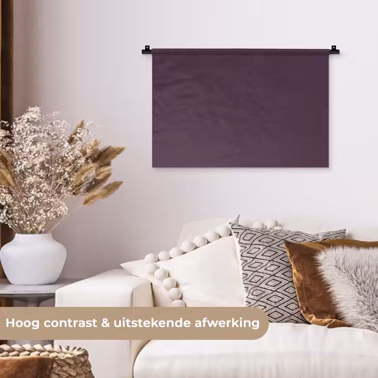 Midnight - Plum - Paars Wandkleed katoen klein 269 -sfeer1