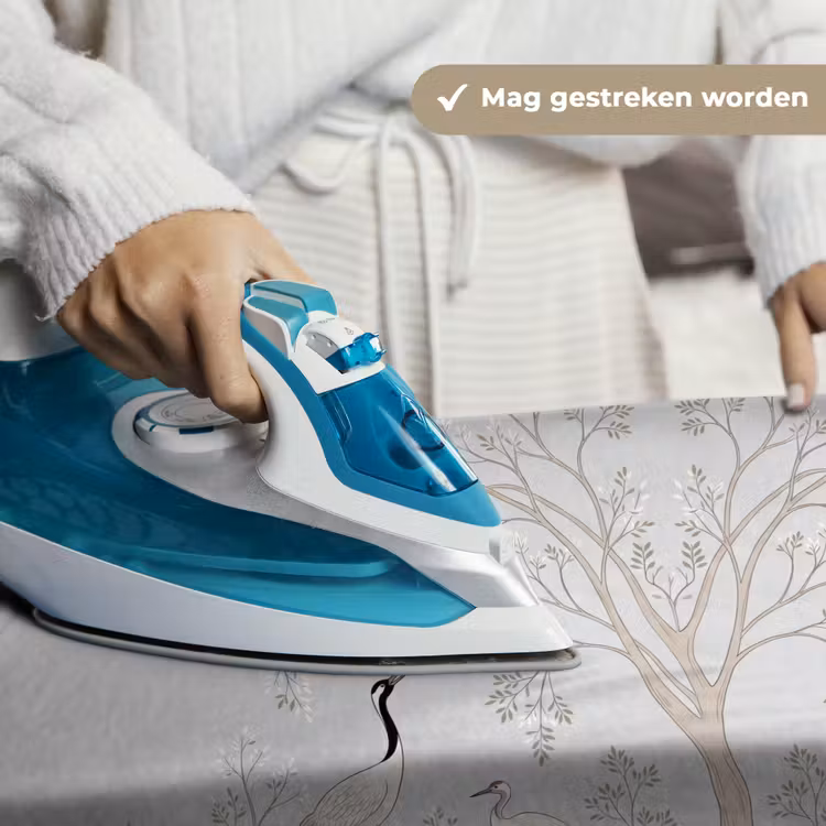 Minimalistisch - Kraanvogels - Blauw Wandkleed katoen klein -sfeer9