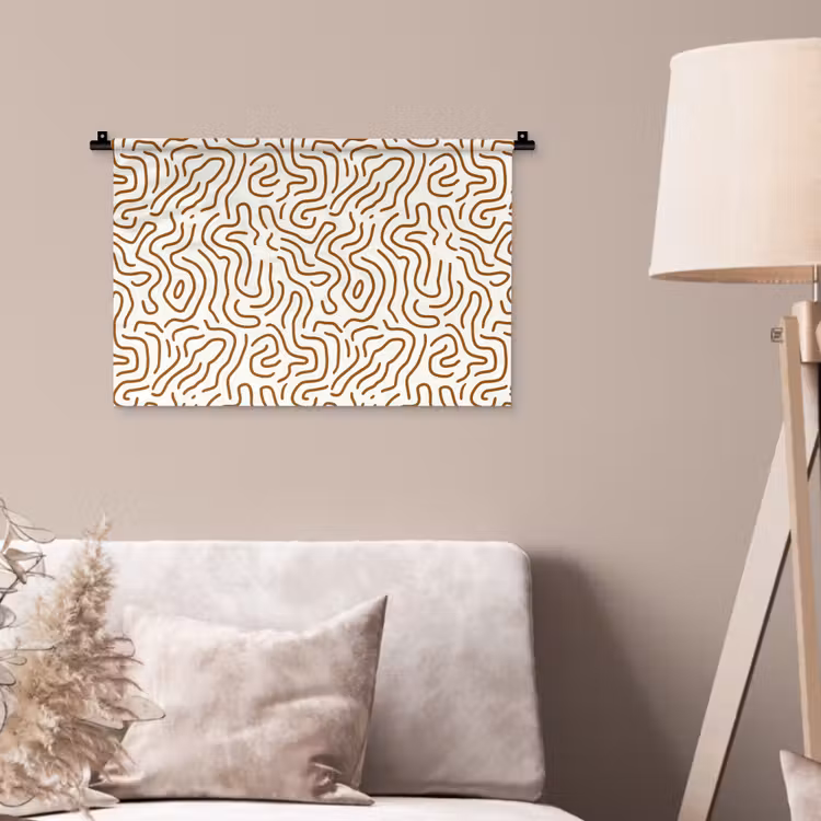 Minimalistisch - Patroon - Terracotta Wandkleed katoen klein 269 -sfeer4