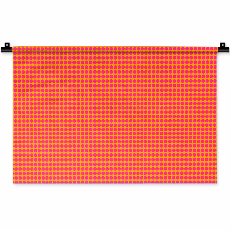 Modern - Stippen - Oranje Wandkleed katoen klein 269 -zz3d