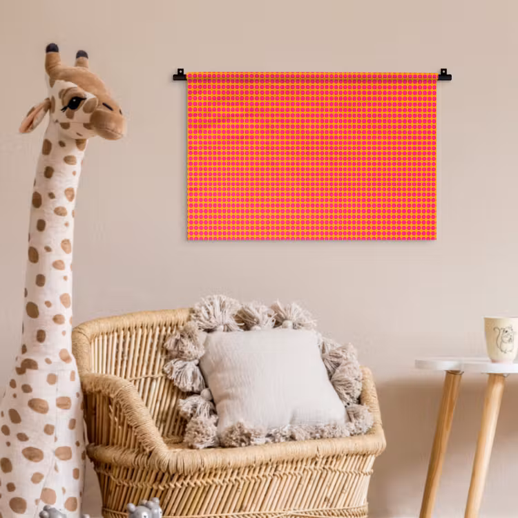 Modern - Stippen - Oranje Wandkleed katoen klein 269 -wsfeer5_kind