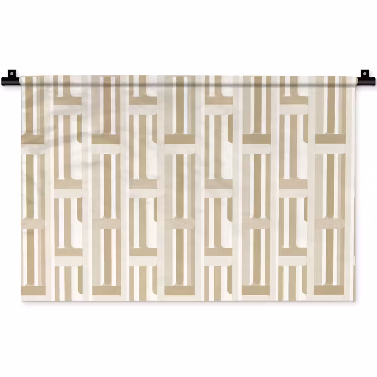 Modern - Geometrisch - Beige Wandkleed katoen klein 269 -zz3d